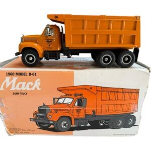 Vintage 1960 Model R-61 Orange Dump Truck Toy